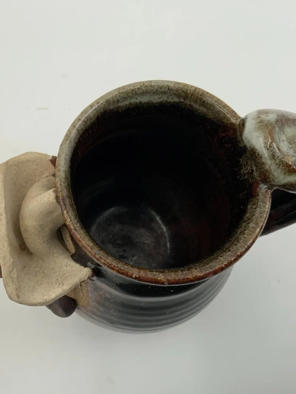 Signed Robert Eakin 3D Stoneware Cowboy Mug Handlebar Moustache, Cigar - Picture 4 of 8